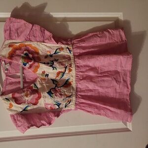 Pink Floral Blouse Top Small